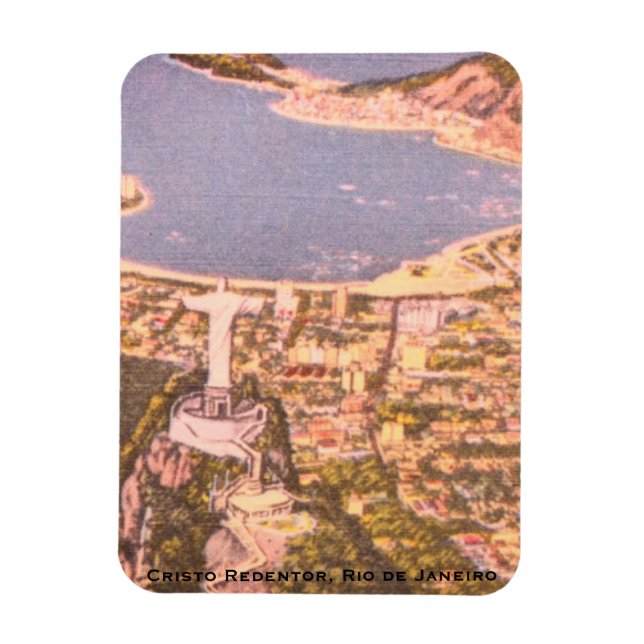 Íman Rio de Janeiro, Brasil (Cristo Redentor) Art Déco (Vertical)