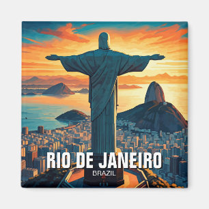 Íman Rio de Janeiro Cristo o Sunset do Redentor