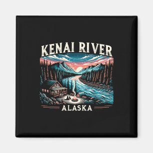 Íman Rio Kenai Alasca Ak Pesca de Salmão Acampamento Tr