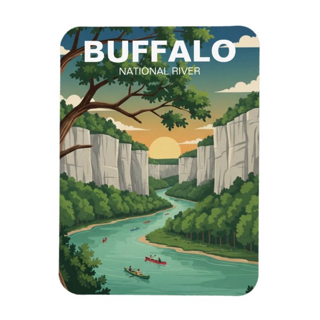 Íman Rio Nacional Buffalo Arkansas (Vertical)
