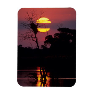 Íman Rio Sabi ao pôr do sol, Parque Nacional Kruger