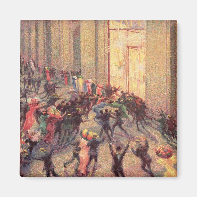 Íman Riot in the Galleria, 1909 (óleo na canvas) (Frente)
