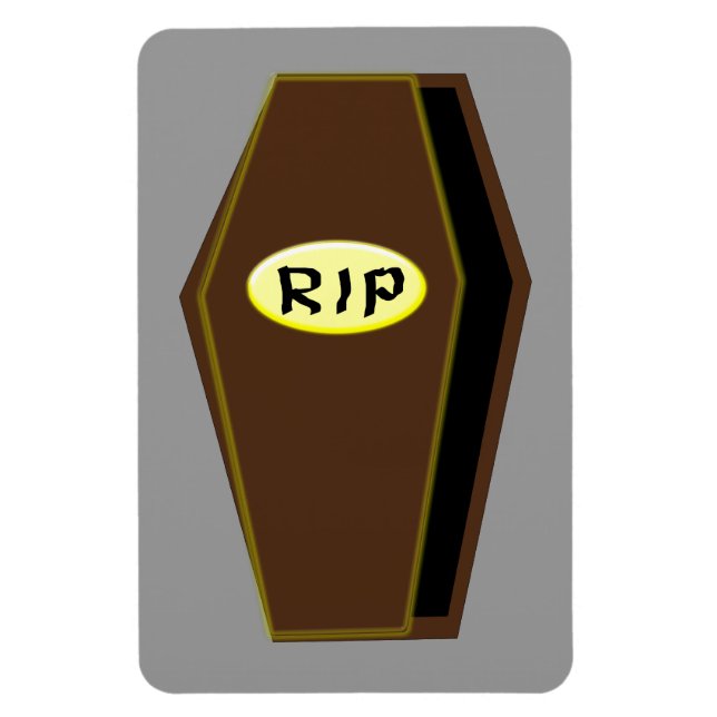Íman RIP Halloween Coffin of Doom Magnet (Vertical)
