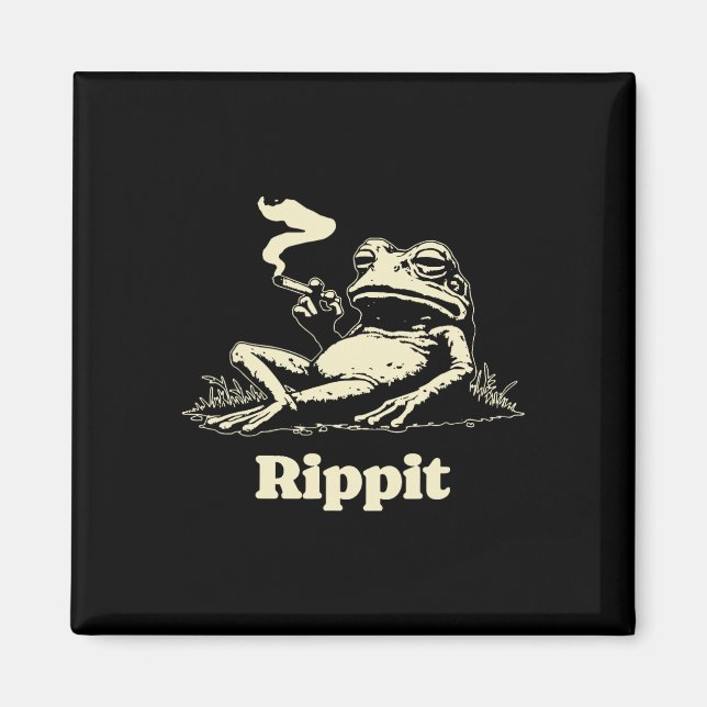 Íman Rippit Sapo Fumante Maconheiro Engraçado  (Frente)