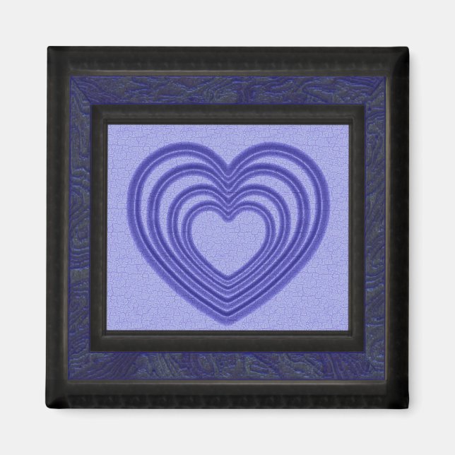 Íman Ripple do Coração Azul Frame (Frente)