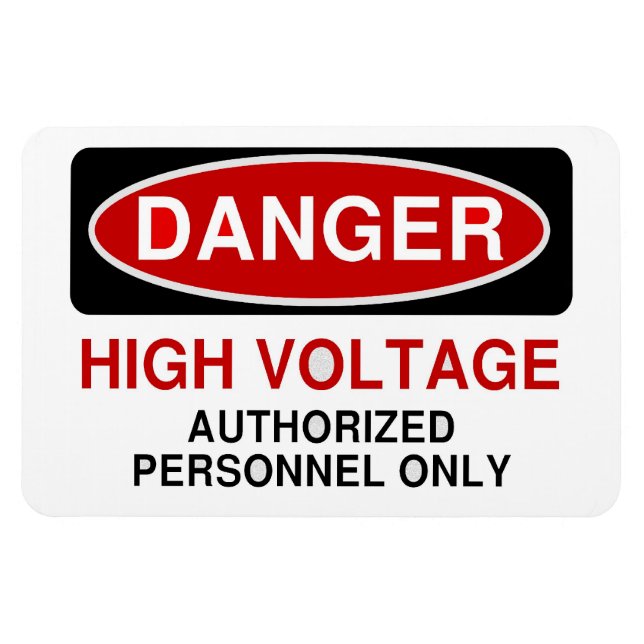 Íman Risco de alta tensão (Horizontal)