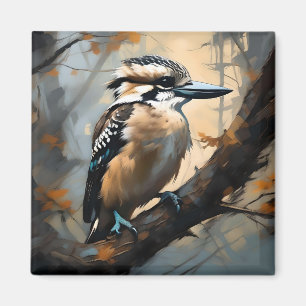 Íman Risos charmosos: Kookaburra na pintura a óleo