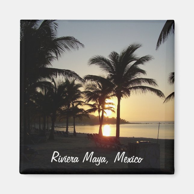 Íman Riviera Maya Cancún México Caribe Magnet (Frente)