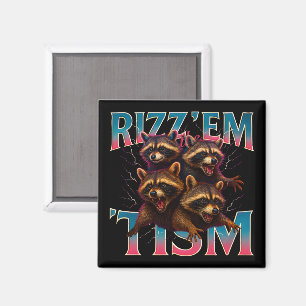Íman Rizz Em Com O Tism Meme Autismo Raccoon Engraçado
