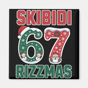 Íman Rizz Natal 67 Xmas Engraçado Gen Alpha Skibidi Riz