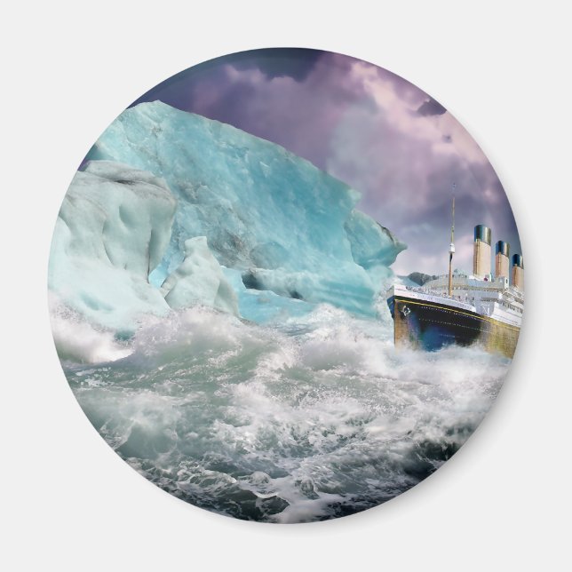Íman RMS Titanic e Iceberg Painting (Frente)
