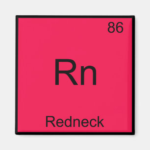 Íman Rn - Símbolo de Elemento de Química Engraçada V