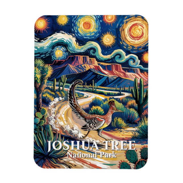 Íman Roadrunner de Joshua Tree Van Gogh Noite Personali (Vertical)