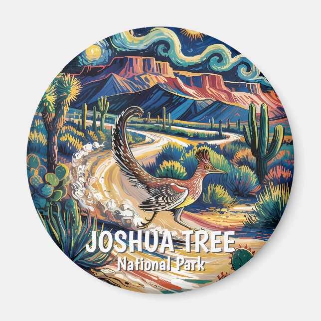 Íman Roadrunner de Joshua Tree Van Gogh Noite Personali (Frente)