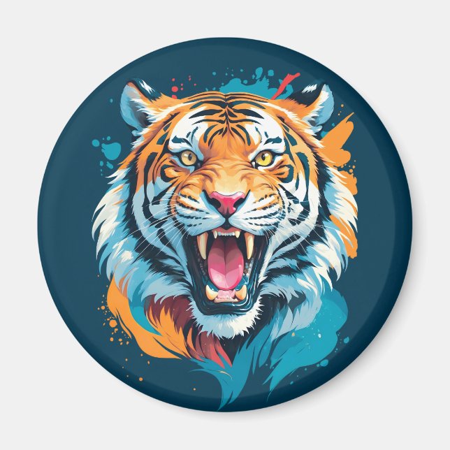 Íman Roaring Tiger Face (Frente)