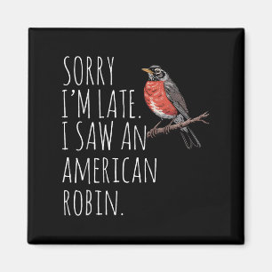 Íman Robin Bird Americano assistindo sopro engraçado Sa