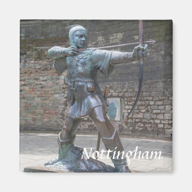 Íman Robin Hood Estátua de Nottingham Castle (Frente)