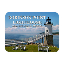 Íman Robinson Point Lighthouse, Isle Au Haut, Maine