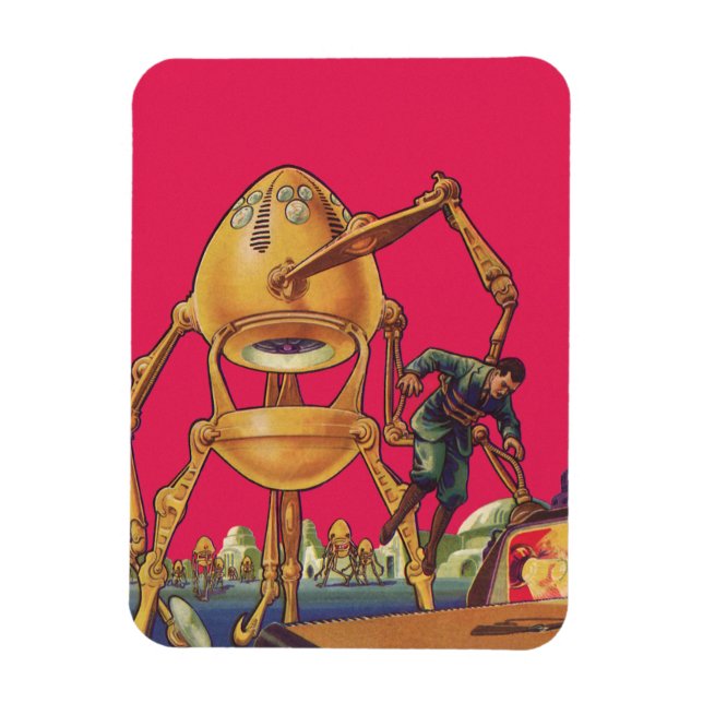 Íman Robô Alien de Ficção Científica Antiga Captura Hom (Vertical)