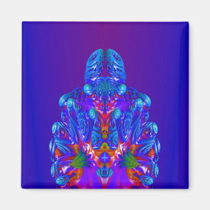 Íman Robô Azul abstrato