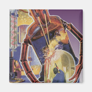 Íman Robô de ficção científica com olhais a laser