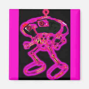 Íman Robô maluco cor-de-rosa MagNEAT-O de Smacky