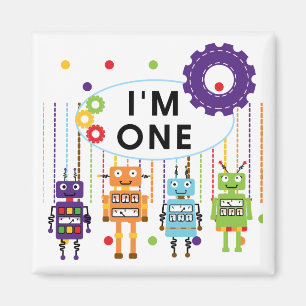 Íman Robot Primeiro Aniversário Camisetas e Presentes