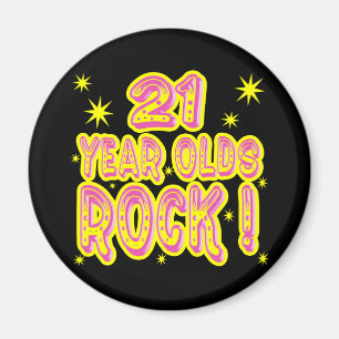 Íman Rocha das pessoas de 21 anos! Ímã (cor-de-rosa)