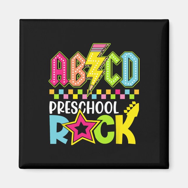 Íman Rocha de pré-escola raio engraçado de volta às aul (Frente)