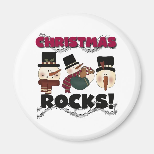 Íman Rochas de Natal de Snowmen (Frente)