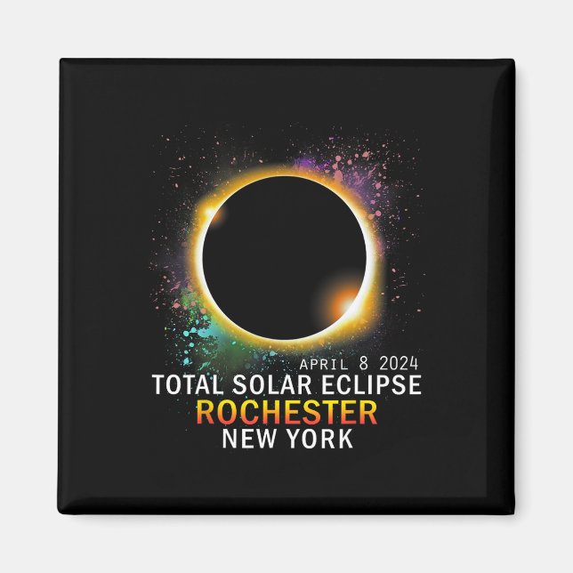 Íman Rochester New York Total Solar Eclipse 8 de abril  (Frente)