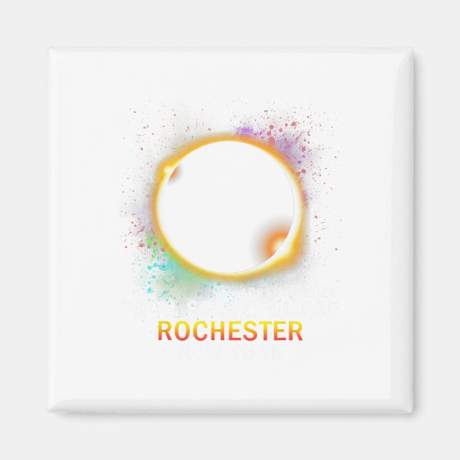 Íman Rochester New York Total Solar Eclipse 8 de abril  (Frente)