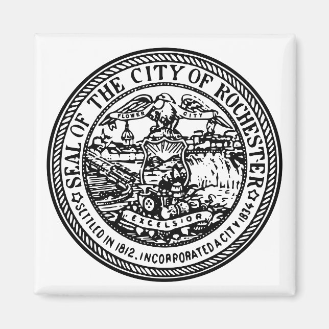 Íman Rochester (Nova Iorque) City Seal (Frente)