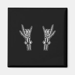 Íman Rock And Roll Skeleton Mãos Rock Rock No Funny Roc