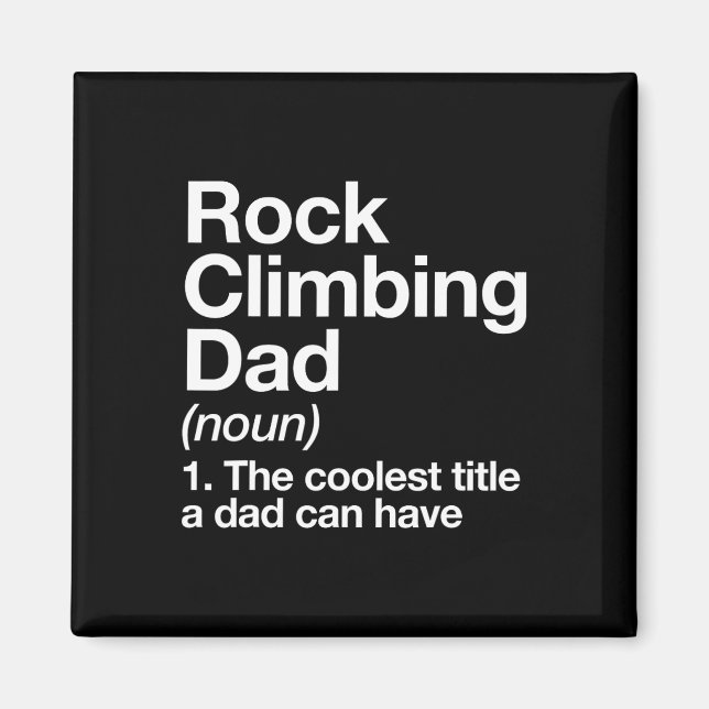 Íman Rock Climbing Dad Definition Funny Sports  (Frente)