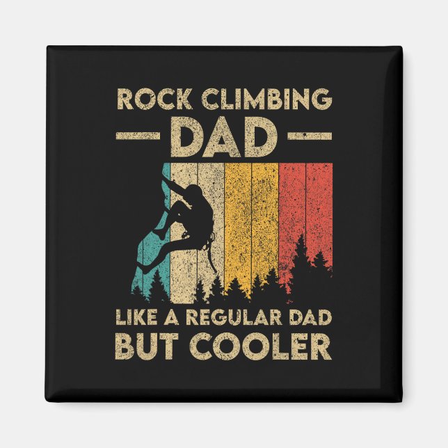 Íman Rock Climbing Dad Vintage Funny Bouldering Design  (Frente)
