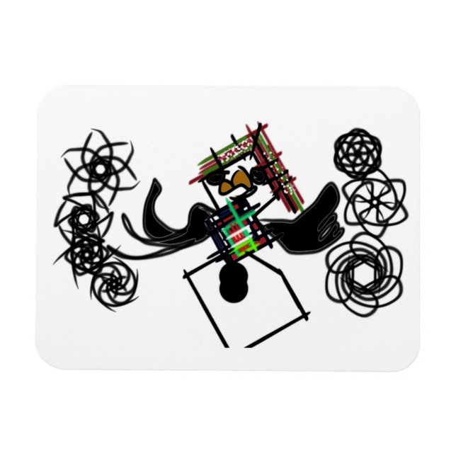 Íman Rock em torno de um boneco de neve (Horizontal)