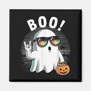Íman Rock Ghost Retro Halloween Pumpkin Funny Boo