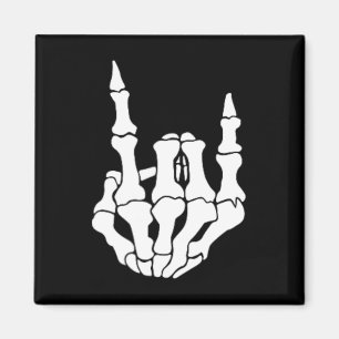 Íman Rock Hand Skeleton Vintage - Sinal de Rocker Hallo