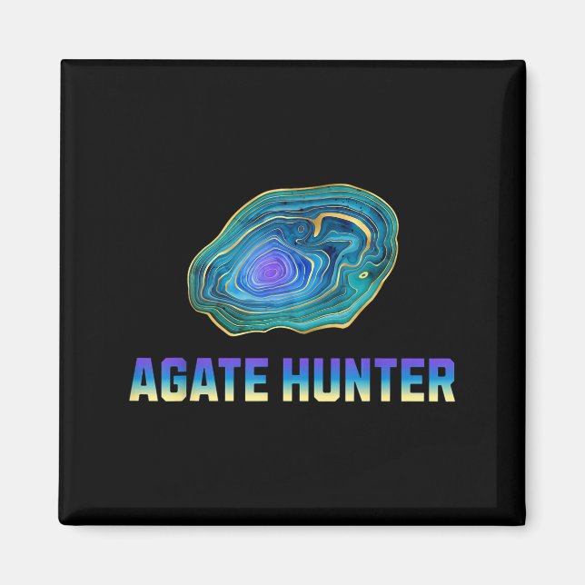 Íman Rock Hunting Rock Collector Agate Geology Agate Hu (Frente)