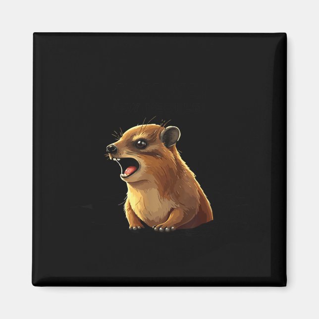 Íman Rock Hyrax Awawa Ew Pessoas Funny Groundhog Morre  (Frente)