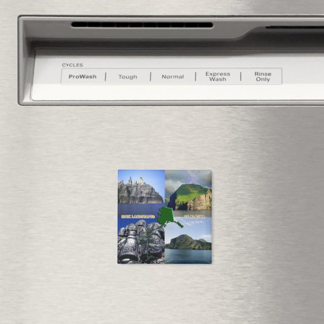 Íman Rock Landscapes da Colagem do Alasca (In Situ (Dishwasher))