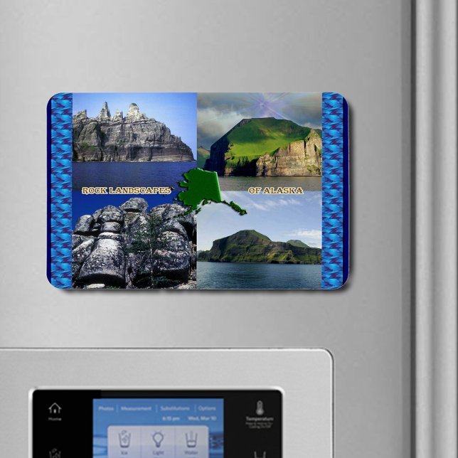 Íman Rock Landscapes da Colagem do Alasca (Rock Landscapes of Alaska Collage Flexible Magnet)