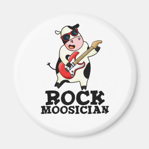 Íman Rock Mooslocais Engraçado Cow Musical Pun