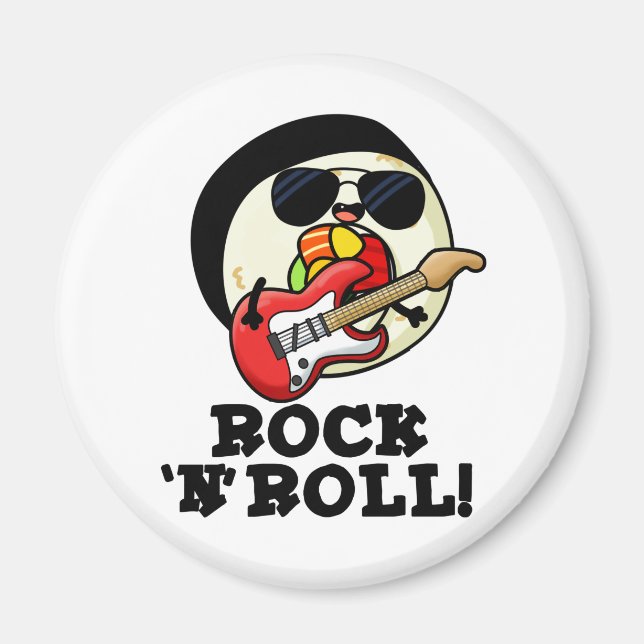 Íman Rock n Roll Funny Sushi Roll Pun (Frente)