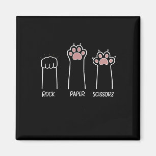 Íman Rock Paper Scissors Paw Game Cat Love Pet Entusias