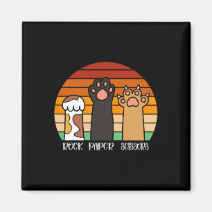 Íman Rock Paper Tesoura Jogo Kitten Lover Paws Animais