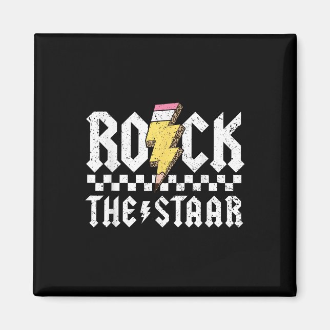 Íman Rock The Staar Motivational Testing Day For Teache (Frente)