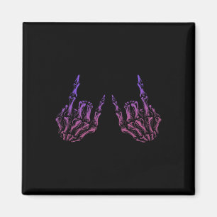 Íman Rocker Hand Sinal Skeleton Retro Halloween Men