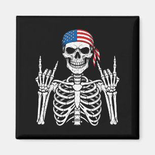Íman Rocker Hand Skeleton Legal Halloween Punk Rock Men
